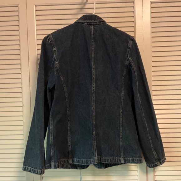 Vintage Liz Claiborne Blazer Style Denim Jacket - Picture 6 of 7